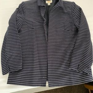 TALBOT’S Navy with white strip